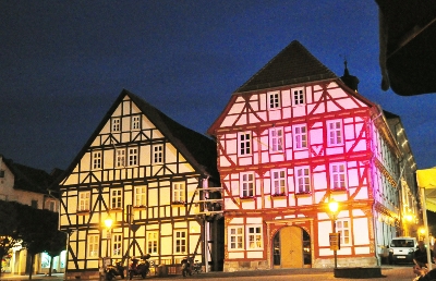 Eschwege bei Nacht Rathaus